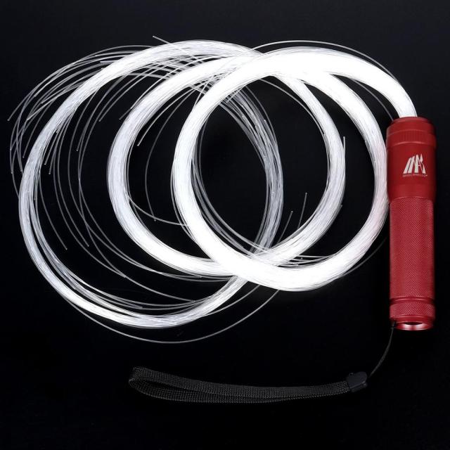 LED color changing fiber optic whip.