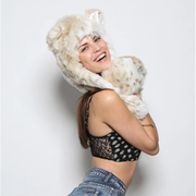 Wolf Animal Faux Fur Hat Ear Flaps with Pockets for Winter Raves - Grumps Collection