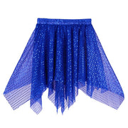 Dark blue sparkly mesh skirt for raves or music festivals.