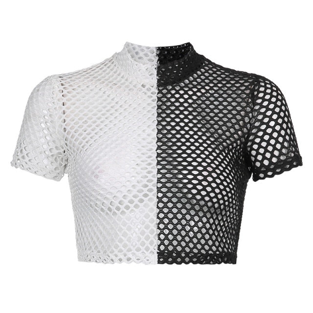 Black & White Rave Outfit Set with Fanny Pack