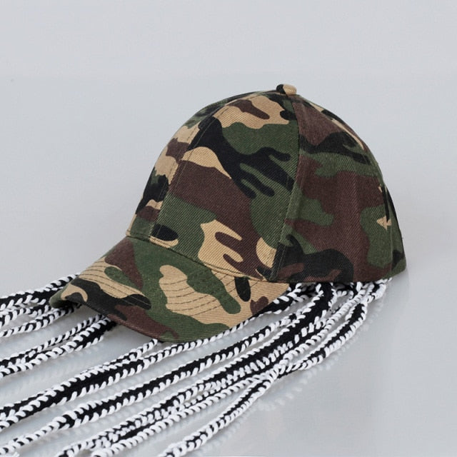 Camouflage Military Rave Two-Piece Set with Cap Wig | Grumps Collection
