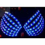 Blue LED bra for raves.