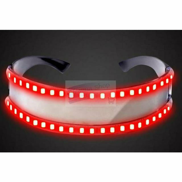 Red LED glasses for raves.