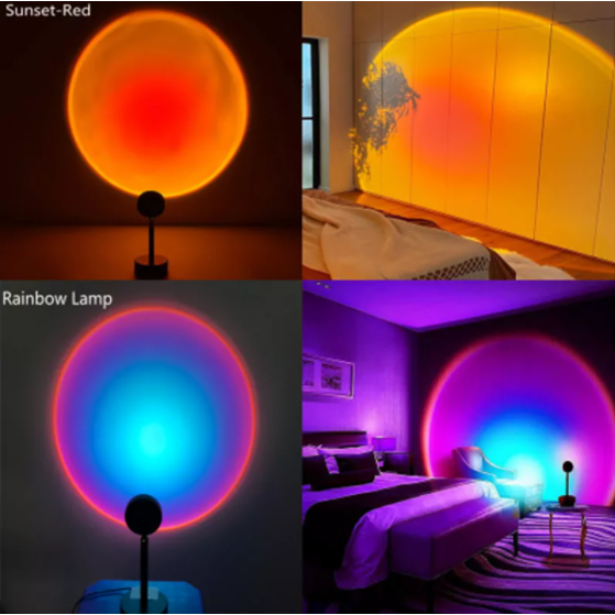 LED Rainbow Sunset Red Projector.