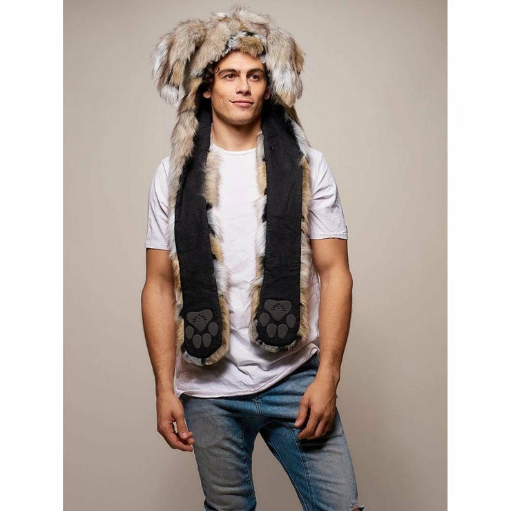 Men Faux Fur Hood Animal Hat Ear Flaps for Winter Raves - Grumps Collection