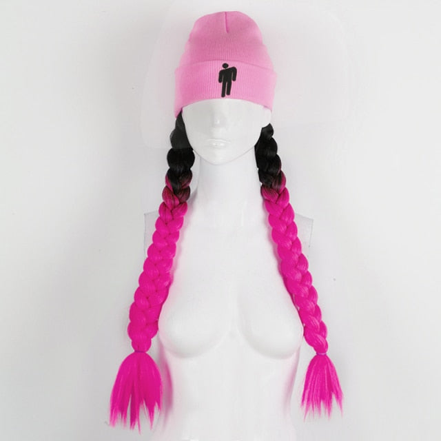 Pink wig hat for raves.