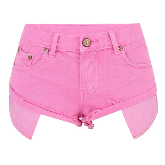 Pink shorts for raves or music festivals.