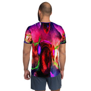 Nebula All-Over Print Men's Athletic T-shirt.