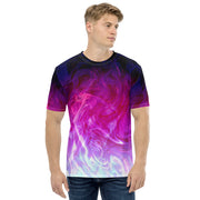 Men's T-shirt w Psychedelic Pattern.