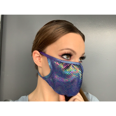 Blue Multi Rave MASK - Grumps Collection