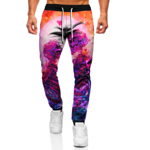 Trippy Love Skeleton Unisex Street Casual Trouser | Grumps