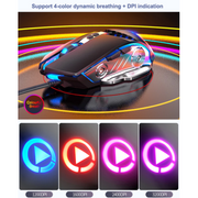 Adjustable Silent Mouse Optical LED USB Wired Mouse.