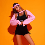 Pink Hip Hop Rave Outfit Set.