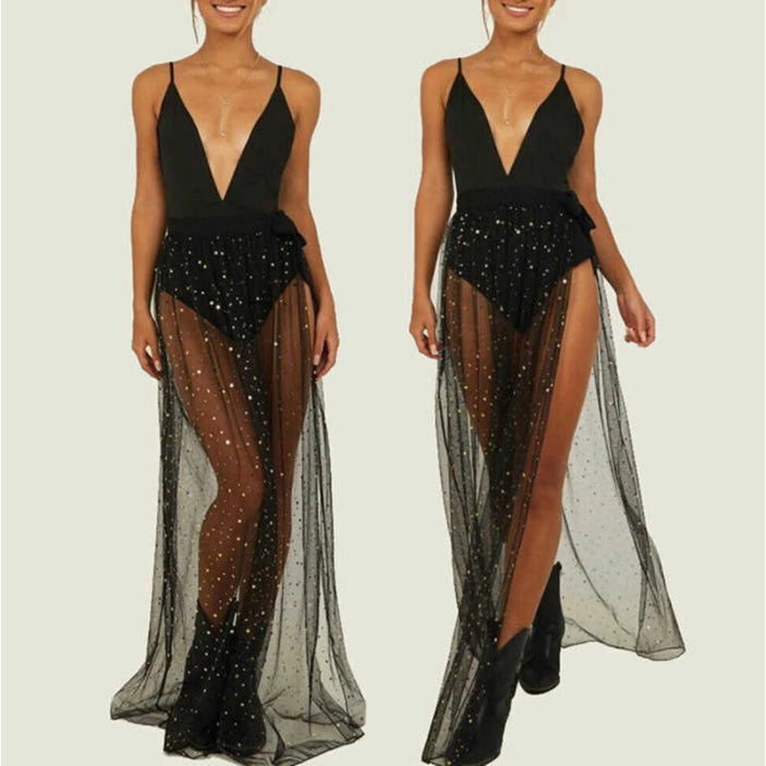 mesh rave dress Sexy Black Mesh Rave Dress